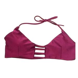 Maroon bikini top, size small/s